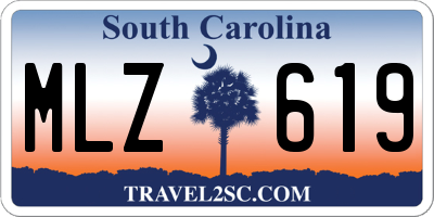 SC license plate MLZ619