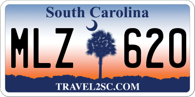 SC license plate MLZ620