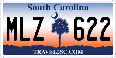 SC license plate MLZ622