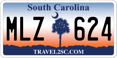 SC license plate MLZ624