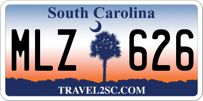 SC license plate MLZ626