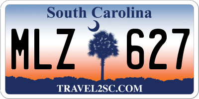 SC license plate MLZ627
