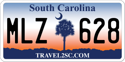 SC license plate MLZ628