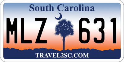 SC license plate MLZ631