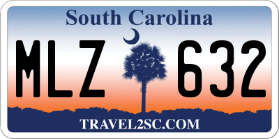 SC license plate MLZ632