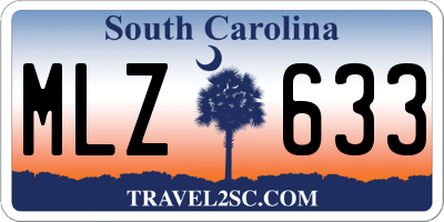 SC license plate MLZ633