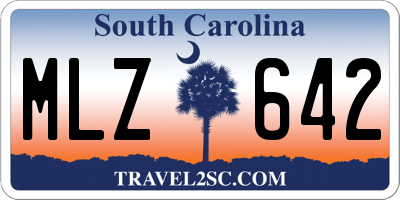 SC license plate MLZ642