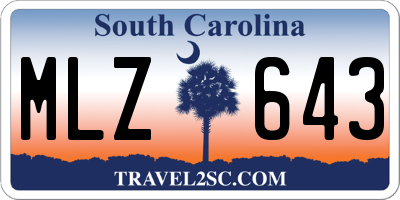 SC license plate MLZ643