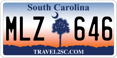 SC license plate MLZ646
