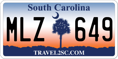 SC license plate MLZ649