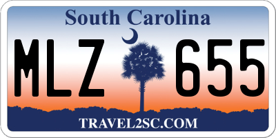 SC license plate MLZ655