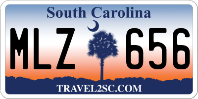 SC license plate MLZ656
