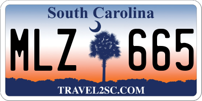 SC license plate MLZ665