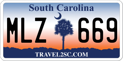 SC license plate MLZ669