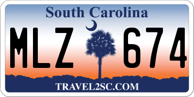 SC license plate MLZ674