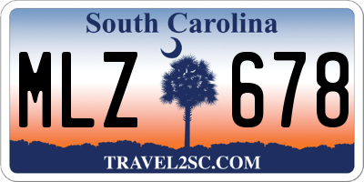 SC license plate MLZ678