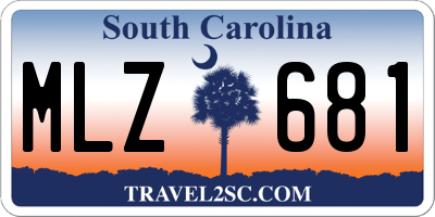 SC license plate MLZ681