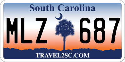 SC license plate MLZ687