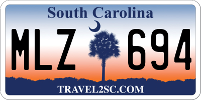 SC license plate MLZ694