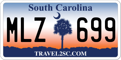 SC license plate MLZ699