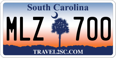 SC license plate MLZ700