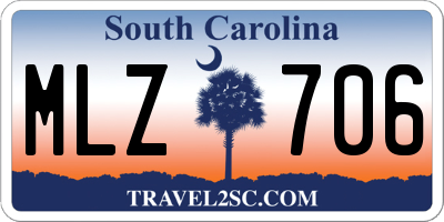 SC license plate MLZ706