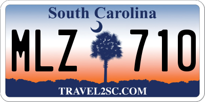SC license plate MLZ710