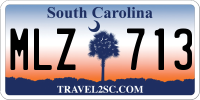 SC license plate MLZ713