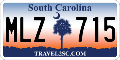 SC license plate MLZ715