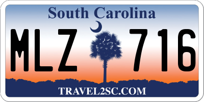 SC license plate MLZ716