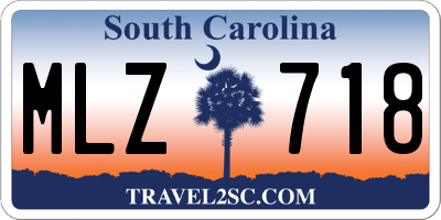 SC license plate MLZ718