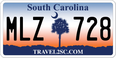 SC license plate MLZ728