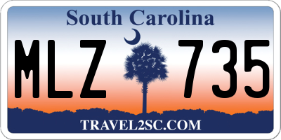 SC license plate MLZ735