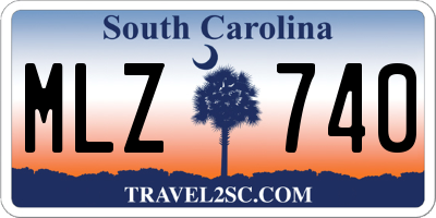 SC license plate MLZ740