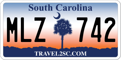 SC license plate MLZ742