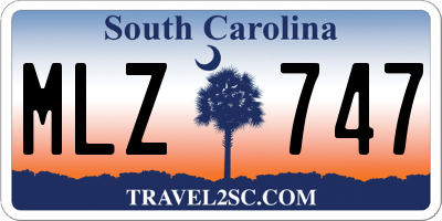 SC license plate MLZ747