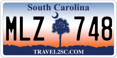 SC license plate MLZ748