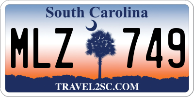 SC license plate MLZ749