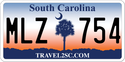 SC license plate MLZ754