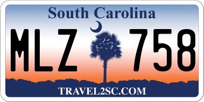 SC license plate MLZ758