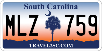 SC license plate MLZ759
