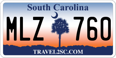 SC license plate MLZ760