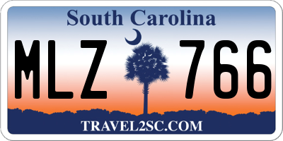 SC license plate MLZ766