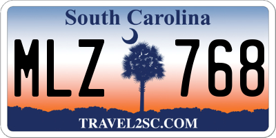 SC license plate MLZ768