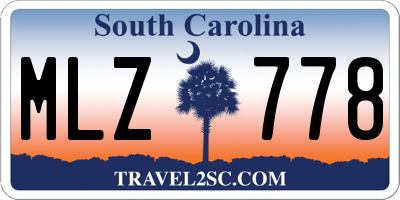 SC license plate MLZ778
