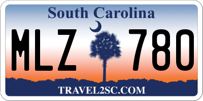 SC license plate MLZ780