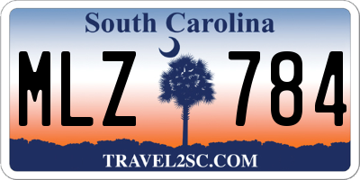 SC license plate MLZ784