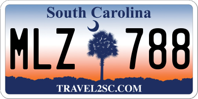 SC license plate MLZ788