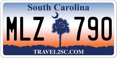 SC license plate MLZ790