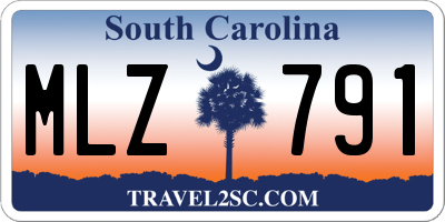 SC license plate MLZ791